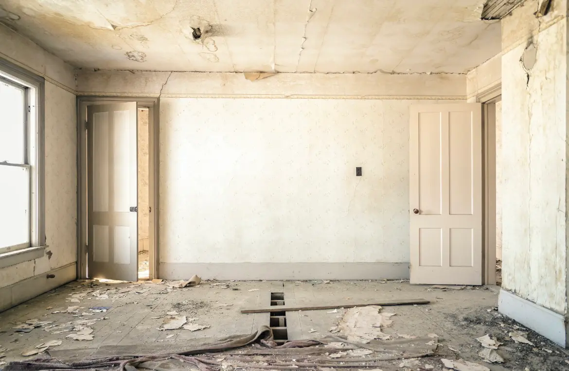 Waste disposal crew managing a cleanout project in South Lyon